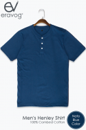 Henley Short Sleeve T-Shirt : Nato Blue Color