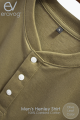 Henley Short Sleeve T-Shirt : Olive Leaf Color