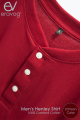 Henley Short Sleeve T-Shirt : Crimson Color