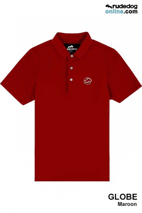 โปโล รุ่น GLOBE สีแดงเลือดหมู