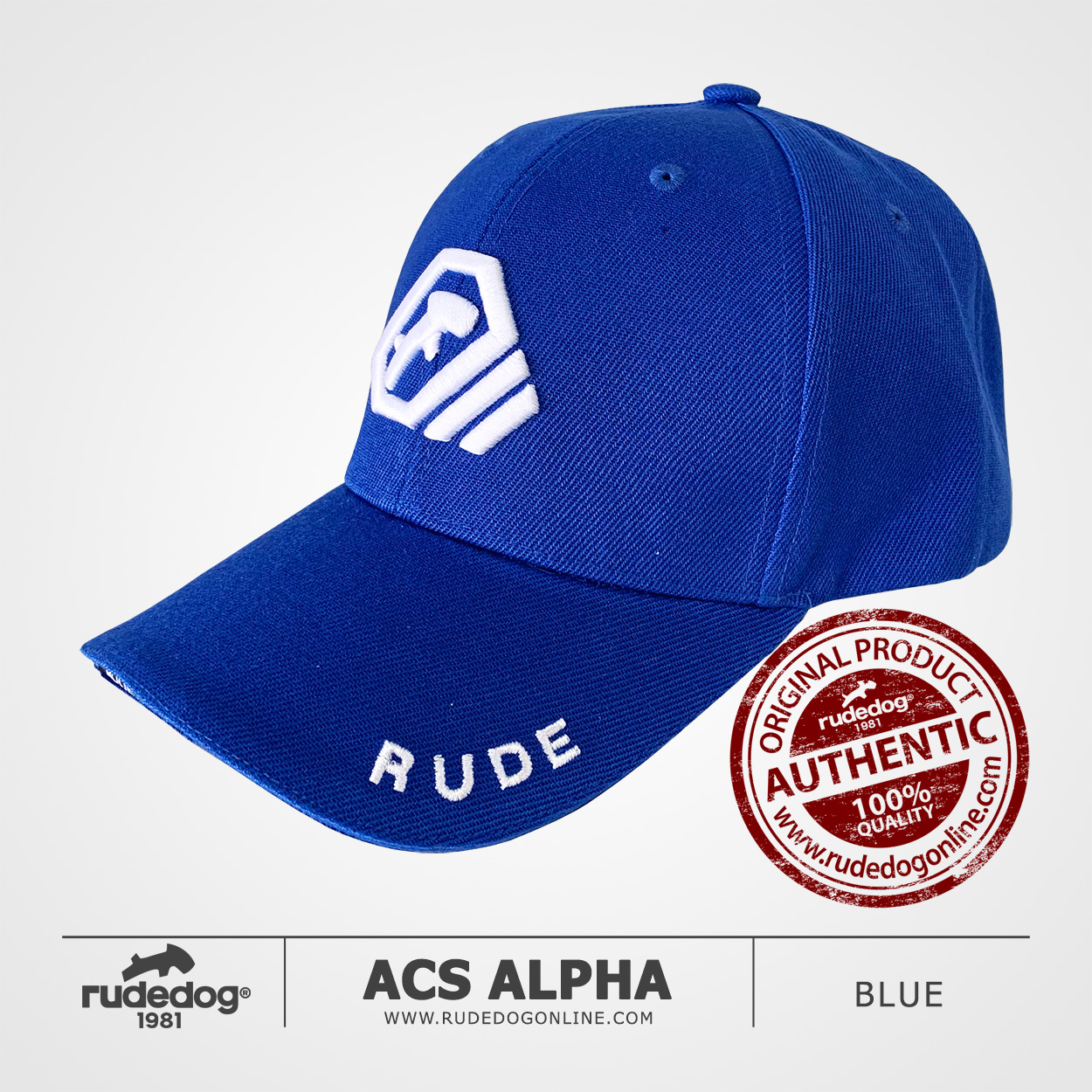 หมวกแก๊ป rudedog รุ่น ACS Alpha สีน้ำเงิน