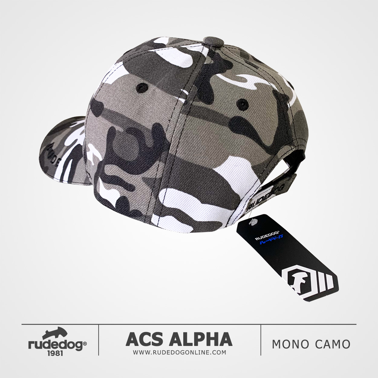 หมวกแก๊ป rudedog รุ่น ACS Alpha สีเทาลายพราง