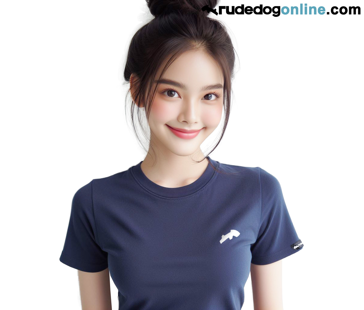 เสื้อยืด rudedog รุ่น First Dog ผู้หญิง สีกรมท่า