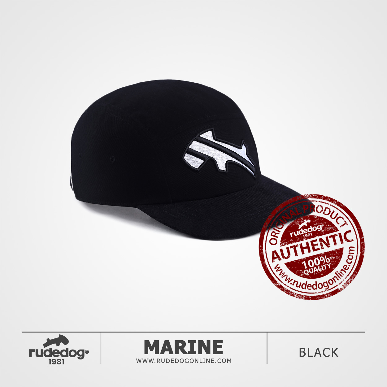 หมวกแก๊ป rudedog รุ่น Marine สีดำ