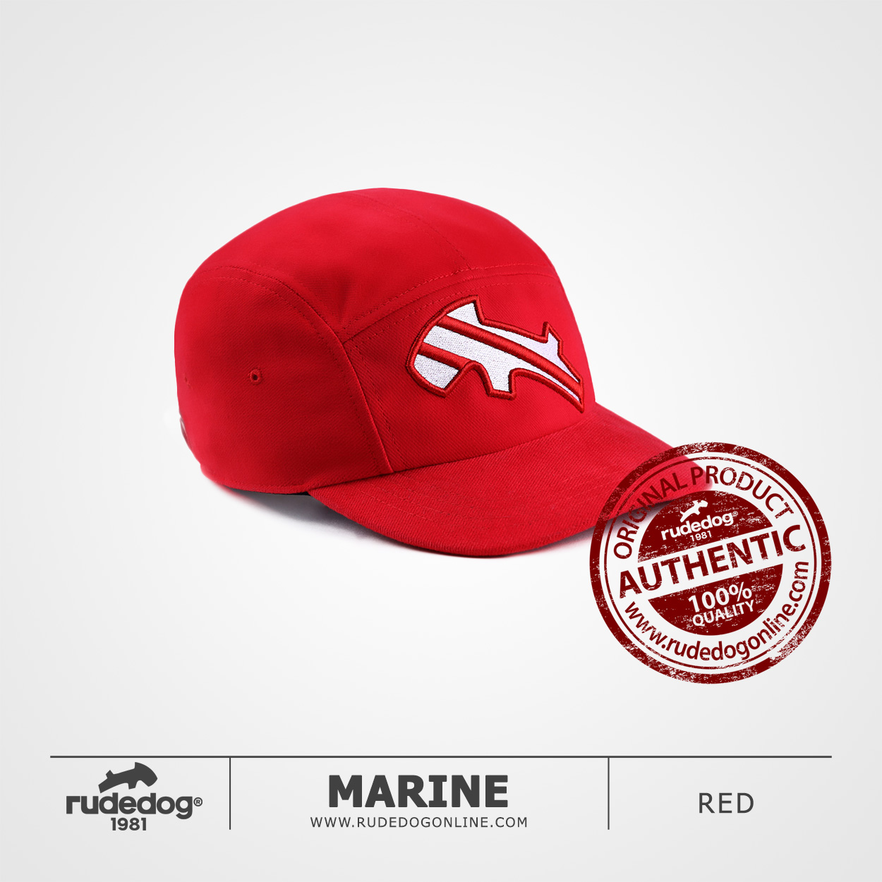 หมวกแก๊ป rudedog รุ่น Marine สีแดง