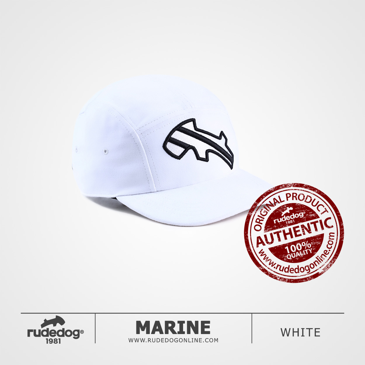 หมวกแก๊ป rudedog รุ่น Marine สีขาว