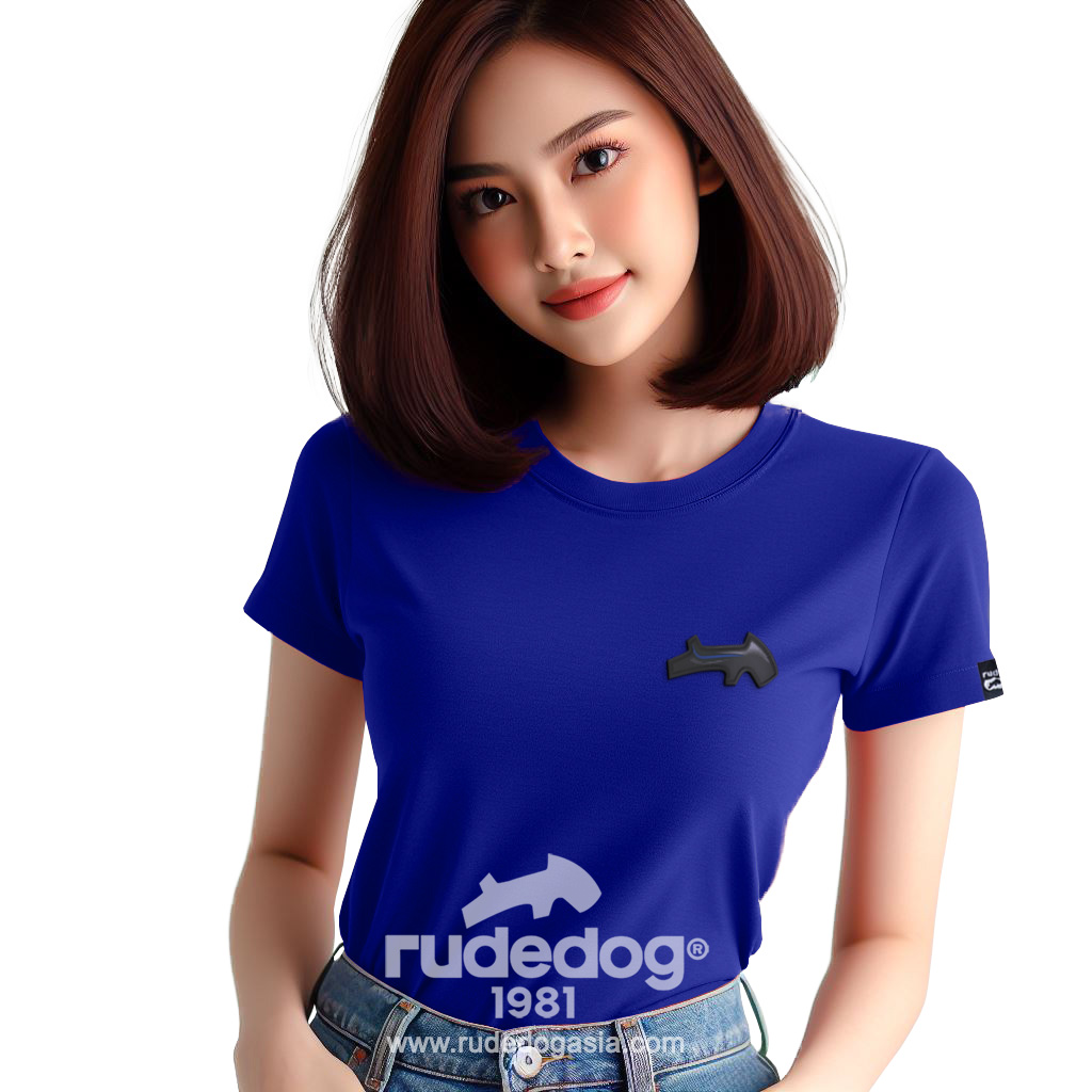 เสื้อยืด rudedog รุ่น REV UP ผู้หญิง สีน้ำเงิน