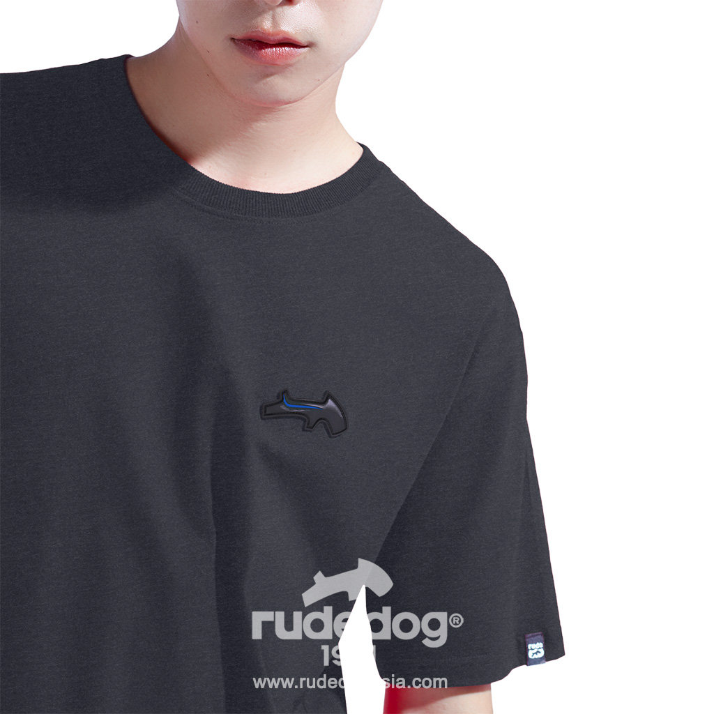 เสื้อยืด rudedog รุ่น REV UP ผู้ชาย สีท็อปแบล็ค