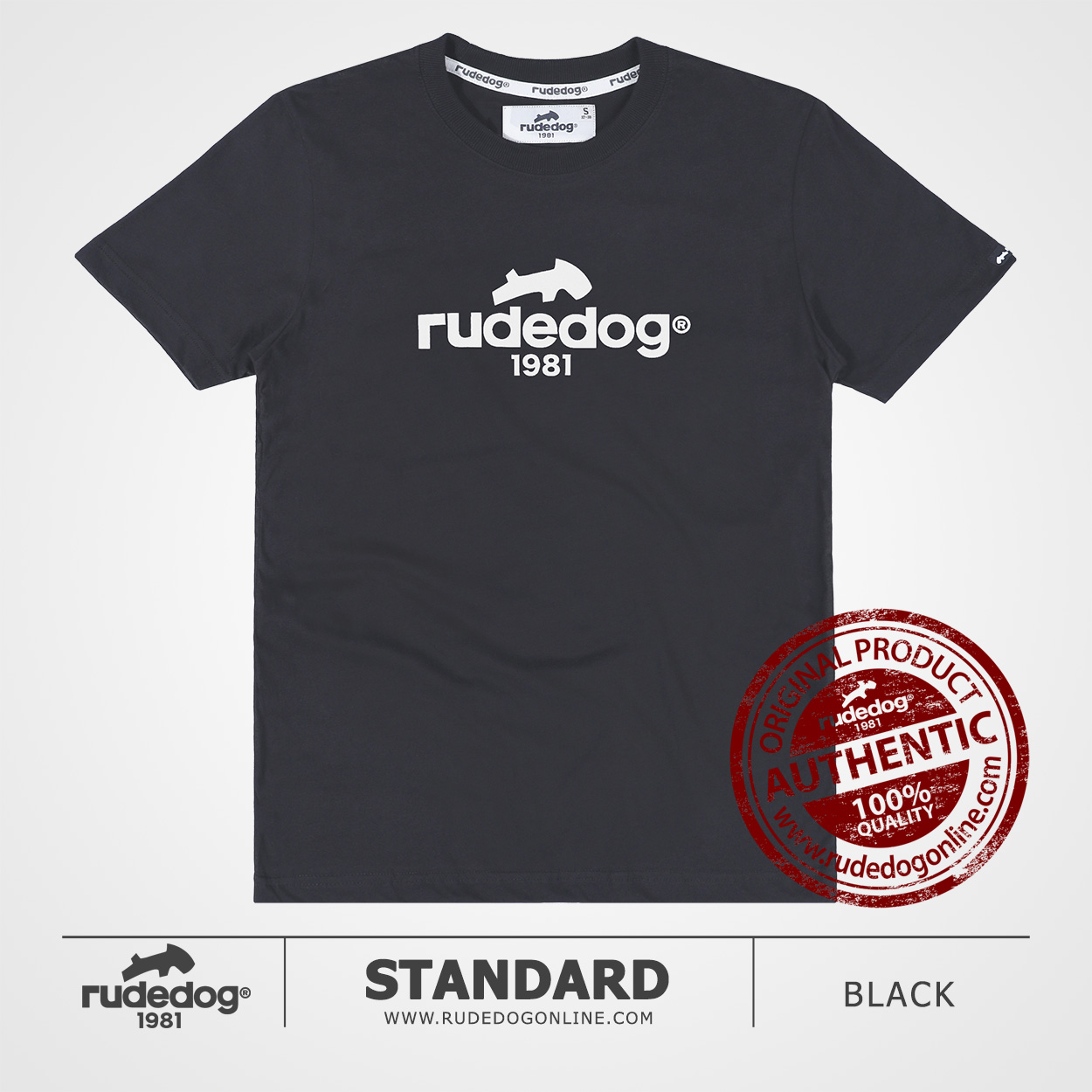 เสื้อยืด rudedog รุ่น Standard สีดำ