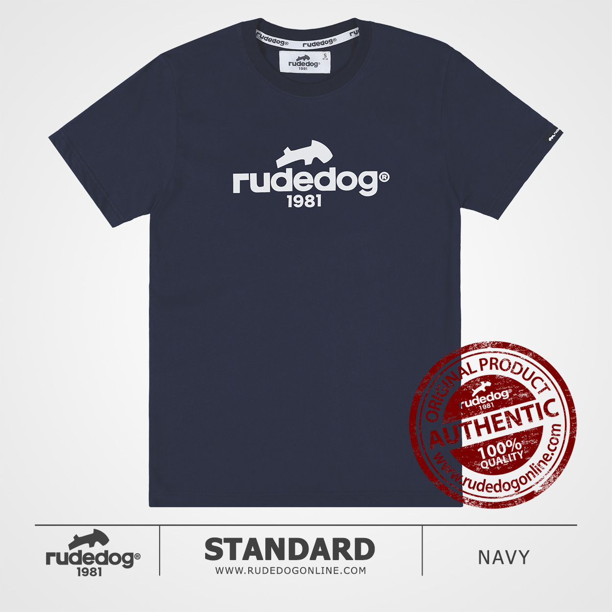 เสื้อยืด rudedog รุ่น Standard สีกรมท่า