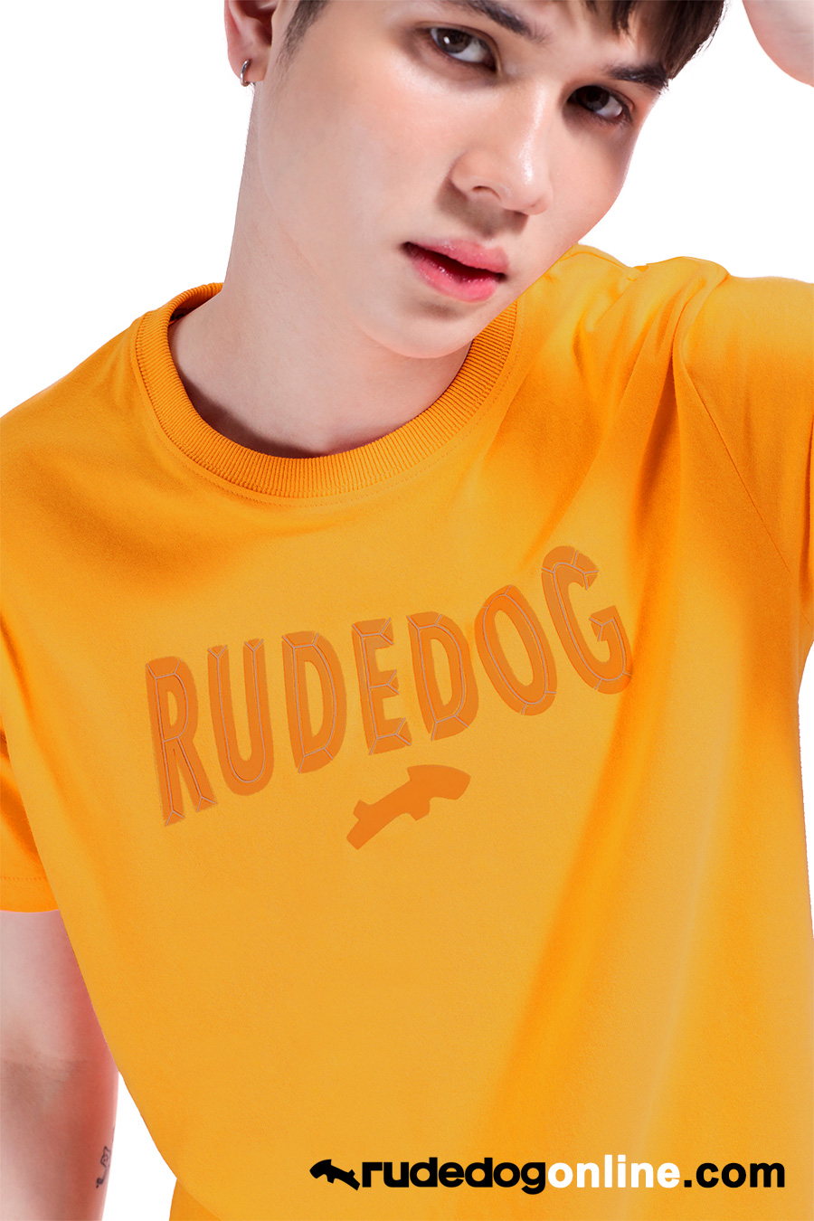 เสื้อยืด rudedog รุ่น Upper สีเหลืองซันฟลาวเวอร์ ผู้ชาย